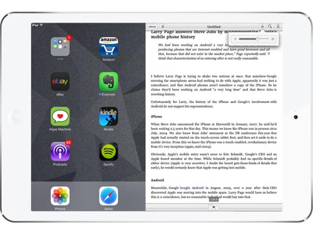 iPad Splitscreen reading
